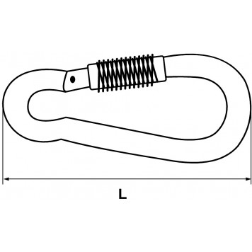Карабин DIN 5299D пожарный с замком 5х50 мм-1