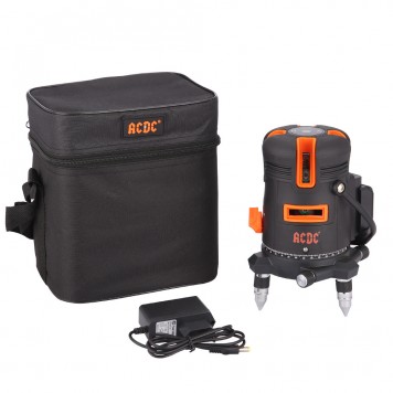 Уровень лазерный E0055, зеленый, 5 лучей, AC DC-1