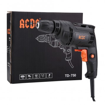Дрель T0005 750 Вт, быстрозажимной патрон 13 мм AC DC-3