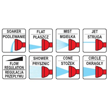 Пистолет-распылитель YT-8959 7 режимов, к шлангу 1/2 YATO-1