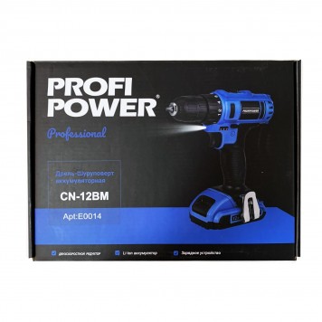 Шуруповерт E0014 аккумуляторный 12В, 1 АКБ х 2 А/ч, CN-12BM в коробке-6