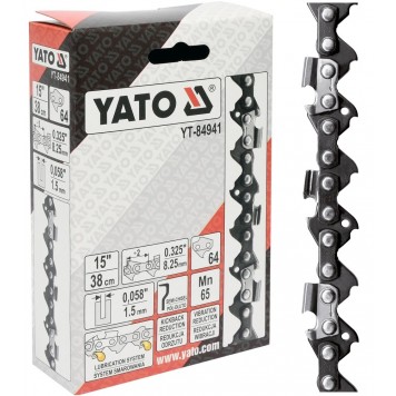 Цепь YT-84941 для бензопилы 0.325, 38 см, 1.5 мм, 64 звена YATO
