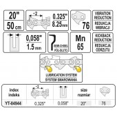 Цепь YT-84944 для бензопилы 0.325, 50 см, 1.5 мм, 76 звеньев YATO
