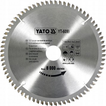 Диск YT-6099 пильный по алюминию 350х30 мм, 100 зубьев YATO
