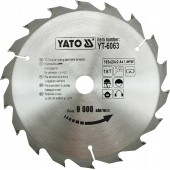 Диск YT-6063 с карбид вольфрамом 185х20 мм, 18 зубьев YATO