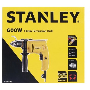 Дрель SDH600-RU ударная 600 Вт, ключевой патрон 13 мм STАNLEY-2