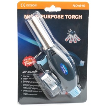 Горелка D7018 чёрная газовая пьезо (цанг) MAX-1