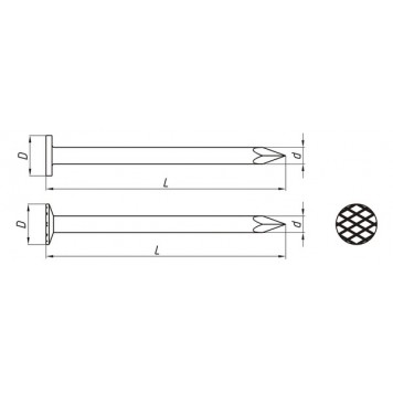 Гвозди строительные 6.0х150 мм, уп 5кг.-1