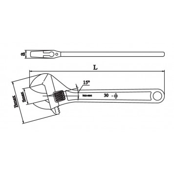 Ключ разводной 375 мм КР-46 НИЗ-1