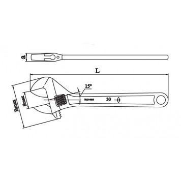 Ключ омедненный гаечный разводной 375 мм КР-46 НИЗ-1