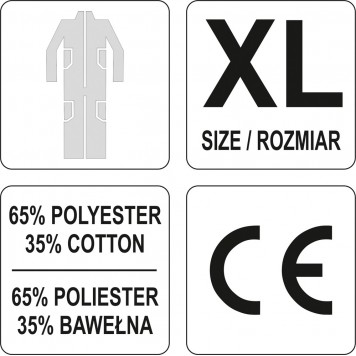 Комбинезон YT-80433 рабочий DOHAR бежевый размер XL YATO DW-3