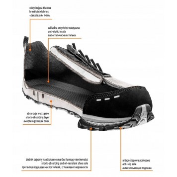 Кроссовки 82-736 размер 45 серые O1 без металла NEO-4