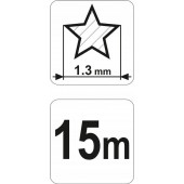 Леска 89421 для триммера 1,3 мм х 15 м, звезда Леска 89421 для триммера 1,3 мм х 15 м, звезда