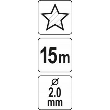 Леска 89423 для триммера 2,0 мм х 15 м, звезда-2