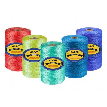 Шпагат подвязочный 750 текс, 1000 гр, 1350 м, белый ALET-1