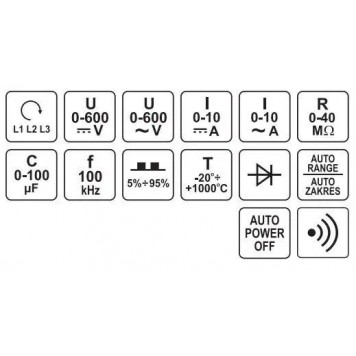 Мультиметр YT-73086 цифровой измеритель YATO-5