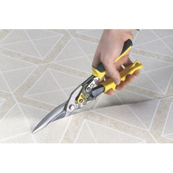 Ножницы 2-14-566 по металлу прямые удлинённые желтые STАNLEY-3