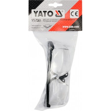 Очки YT-7361 защитные открытые (прозрачные) YATO-1