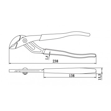 Плоскогубцы омедненные регулируемые 250 мм НИЗ-1