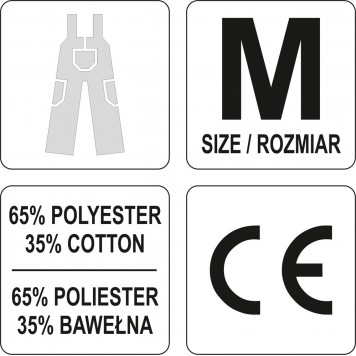 Рабочий YT-80291 полукомбинезон DAN размер M YATO-2