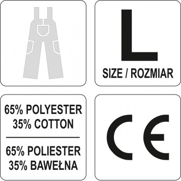Полукомбинезон YT-8032 рабочий размер L YATO-2