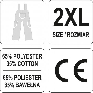 Рабочий YT-80294 полукомбинезон DAN размер XXL-2