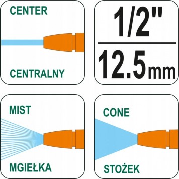 Пистолет-распылитель 89193 с регулировкой, к шлангу 1/2 FLO-2