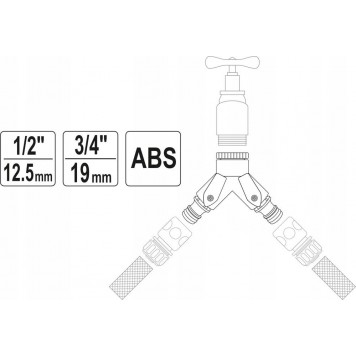 Распределитель 89022 двухканальный 1/2"-3/4" FLO-2