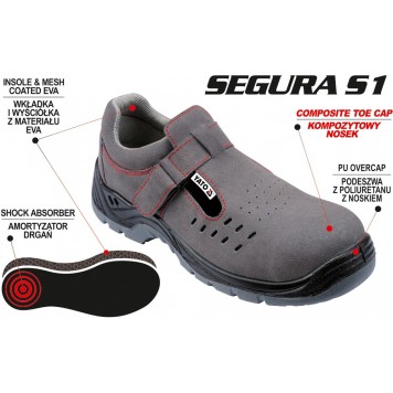 Сандали YT-80462 рабочие SEGURA S1 размер 38 YATO-1