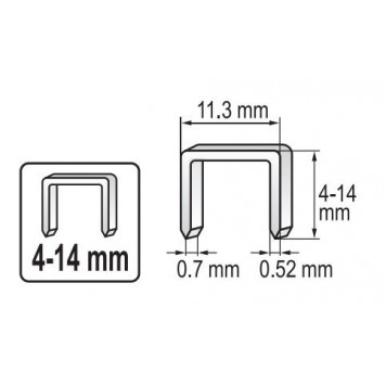 Сшиватель 71050 для скоб 4-14 мм VOREL-1