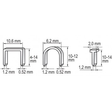 Сшиватель 71060 для скоб 3 в 1 VOREL-3