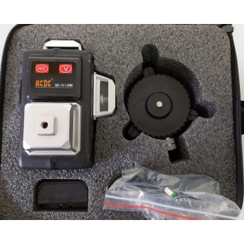 Уровень лазерный E0046 зеленый, 12 лучей AC DC-7