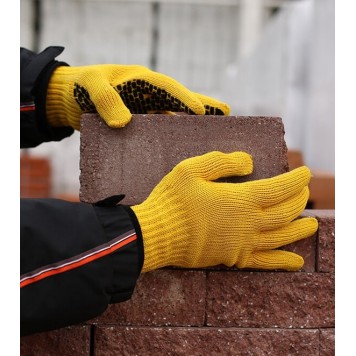 Перчатки 4078 трикотажные с ПВХ-рисунком строитель размер 10 (XL) DOLONI-3