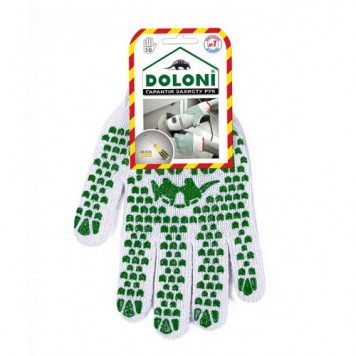 Перчатки 577 трикотажные с ПВХ размер 10 (XL) DOLONI-1