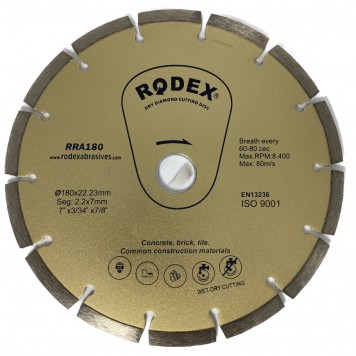 Диск RRA180 алмазный сегмент 180 мм RODEX