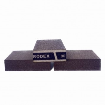 Губка RODEX шлифовальная 68х98х25 зерно 80 ZDP1080-1