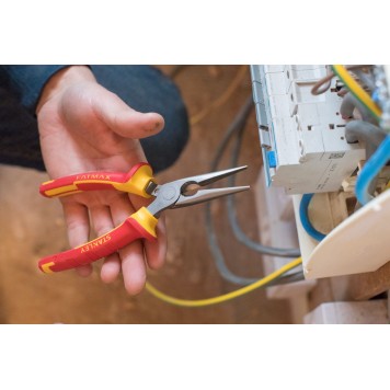 Тонкогубцы 0-84-006 удлинённые диэлектрические 1000В, 160 мм STАNLEY-5