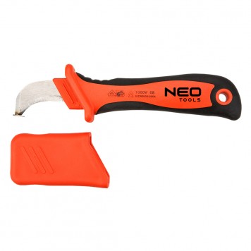 Нож 01-551 монтёрский для электрика (крюч) NEO