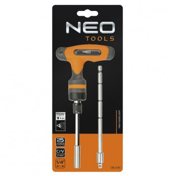 Отвёртка 06-076 Т-образная, 175 мм, телескопическая, без насадок NEO-1