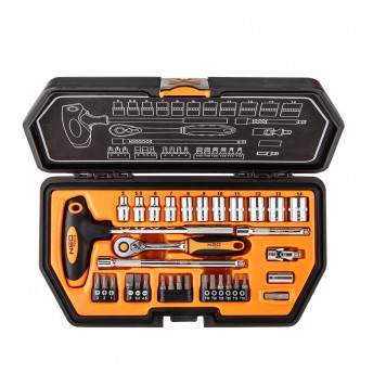 Набор 08-601 бит и головок 1/4", 34 предмета NEO-1