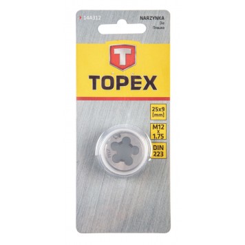 Плашка 14А312 М12, 25 х 9 мм, шаг 1,75 ТОРЕХ-1