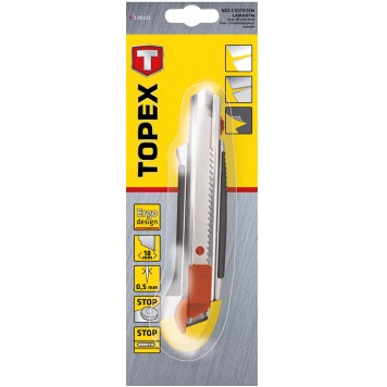 Нож 17В101 выдвижной металлический 18 мм ТОРЕХ-1