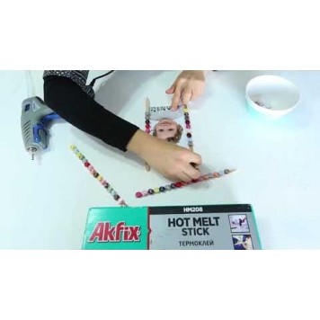 Стержни клеевые HM208 прозрачные 8x300 мм, 78 шт. (1кг) AKFIX-1