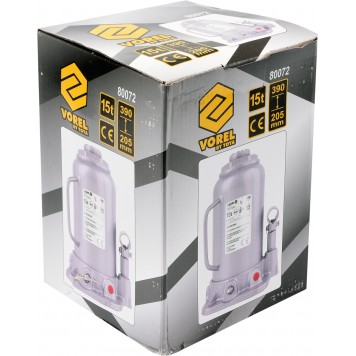 Домкрат 80072 гидравлический Бутылочный 15т 205-390 мм-1