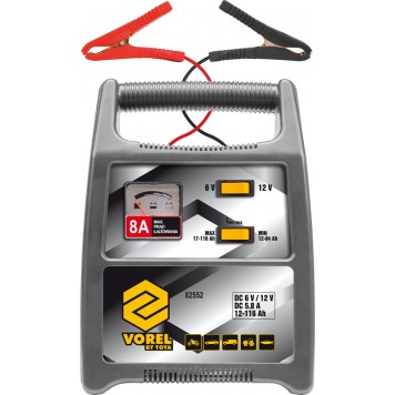 Зарядное 82552 устройство 6-12В/8А/116Ач VOREL-1
