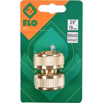 Муфта 89075 латунная (шланг-шланг) 3/4 FLO-1