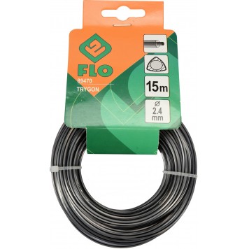 Леска 89470 для триммера TRYGON 2,4 мм x 15 м (овал с сердцевиной)-1