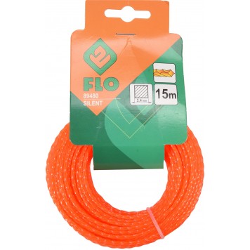 Леска 89480 для триммера SILENT 2,4 мм x 15 м (квадрат витой)-1