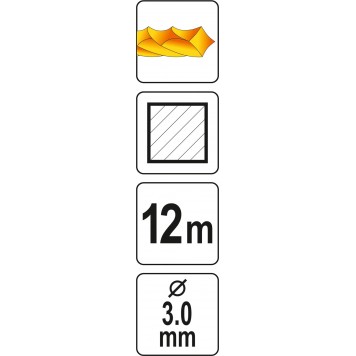 Леска 89482 для триммера SILENT 3,0 мм x 12 м (квадрат витой)-2