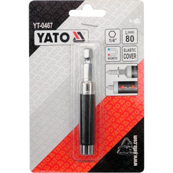 Держатель YT-0467 для бит магнитный 1/4, 80 мм YATO
